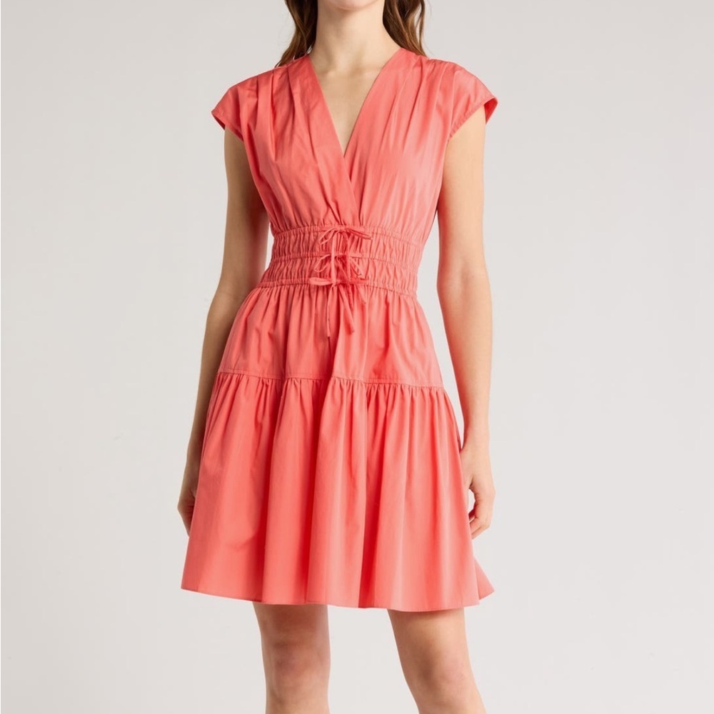10 Crosby Derek Lam Pink Cap Sleeve Mini Dress